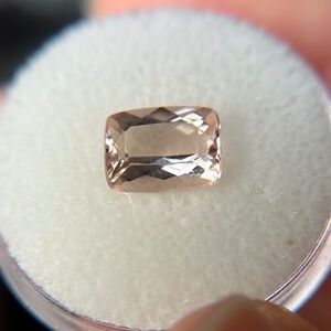 💖🧡 2.28 CT Natural MORGANITE Peach Cushion Checkerboard Cut Gem
